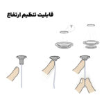 لوستر مدرن مدل خرچنگی شش پر - تصویر 6