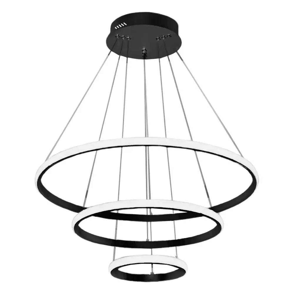 33a752b8-a97b-4d50-a585-dc69c8c7bd92 لوستر مدرن دایره نواری پلکسی - سه طبقه - یک طرفه - تصویر 1